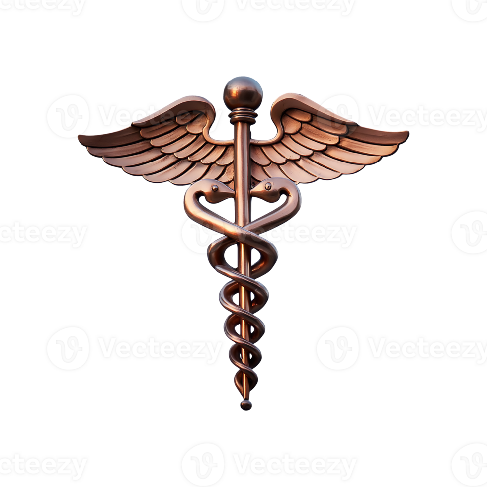 Caduceus Symbol isolated on transparent background png