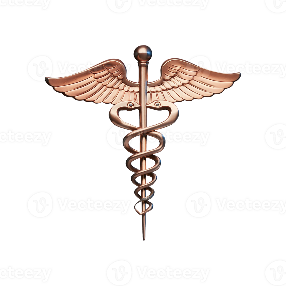 Caduceus Symbol isolated on transparent background png