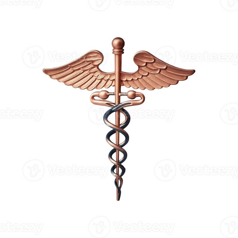 Caduceus Symbol isolated on transparent background png