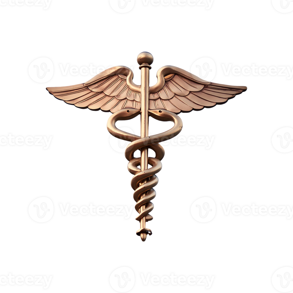 Caduceus Symbol isolated on transparent background png