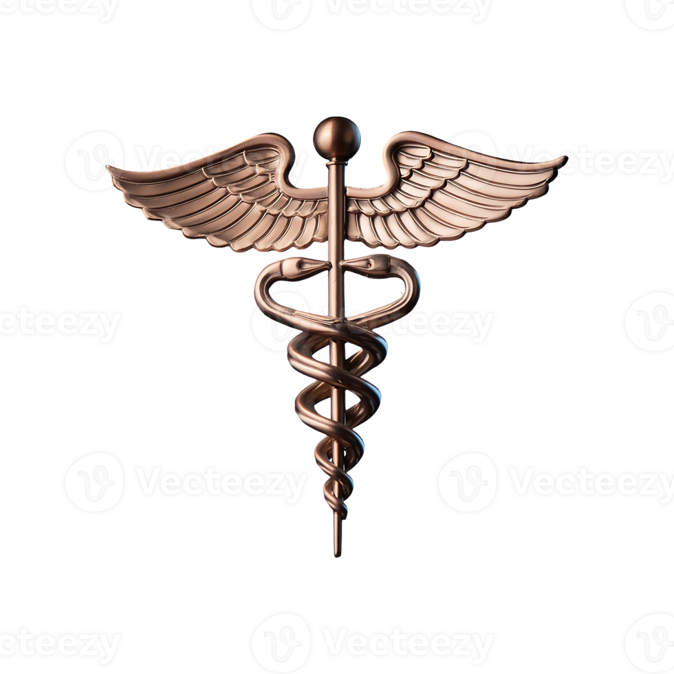Caduceus Symbol isolated on transparent background png