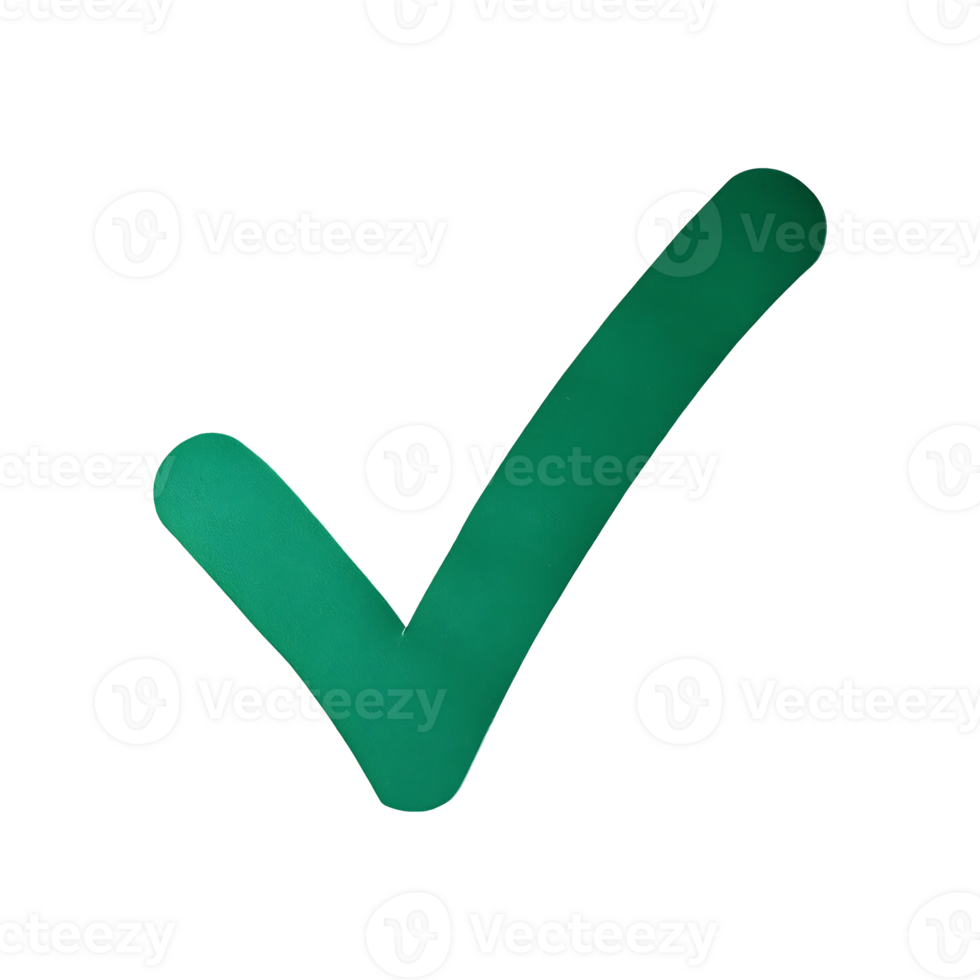Check Mark Yes Icon Symbol isolated on transparent background png
