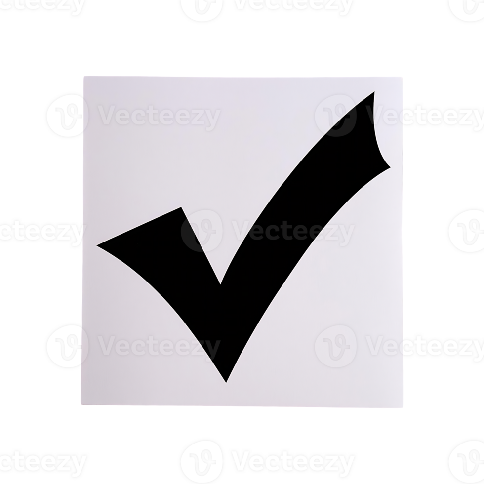 Check Mark Icon Yes Symbol isolated on transparent background png