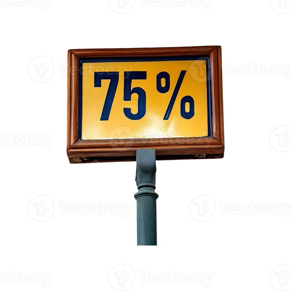 75 Percent Glass Sign Symbol on transparent background png