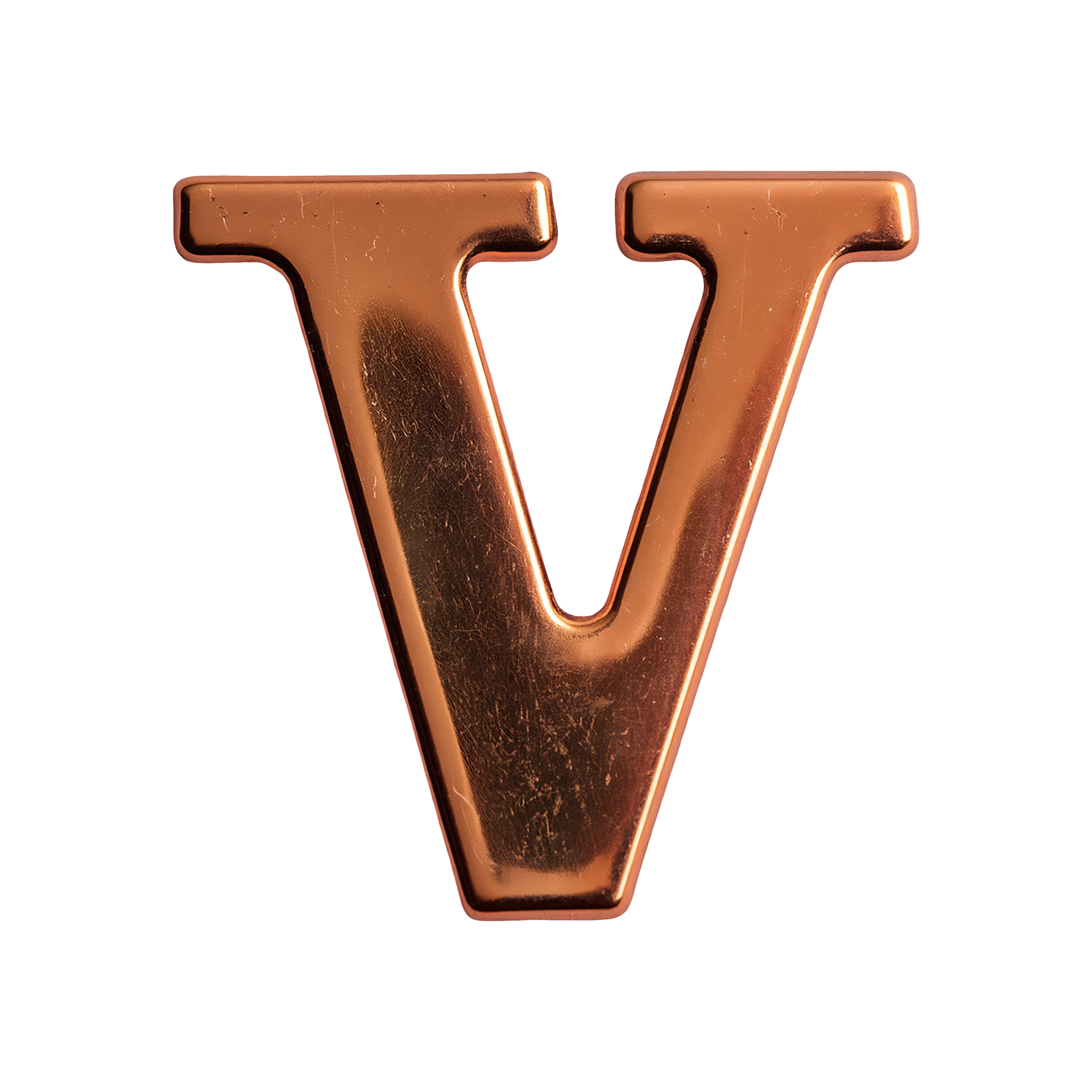 Copper Outline Letter V Symbol isolated on transparent background 46823577 PNG