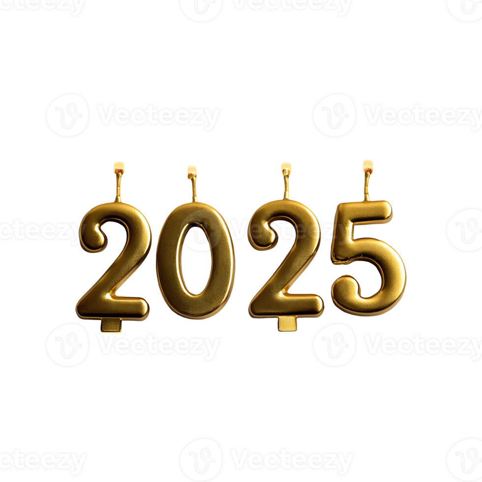 2025 Gold Symbol isolated on transparent background png
