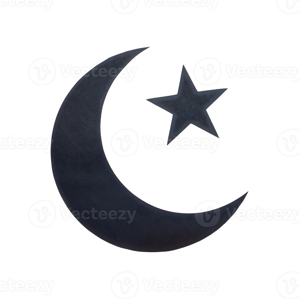 Crescent Moon Icon Symbol isolated on transparent background png