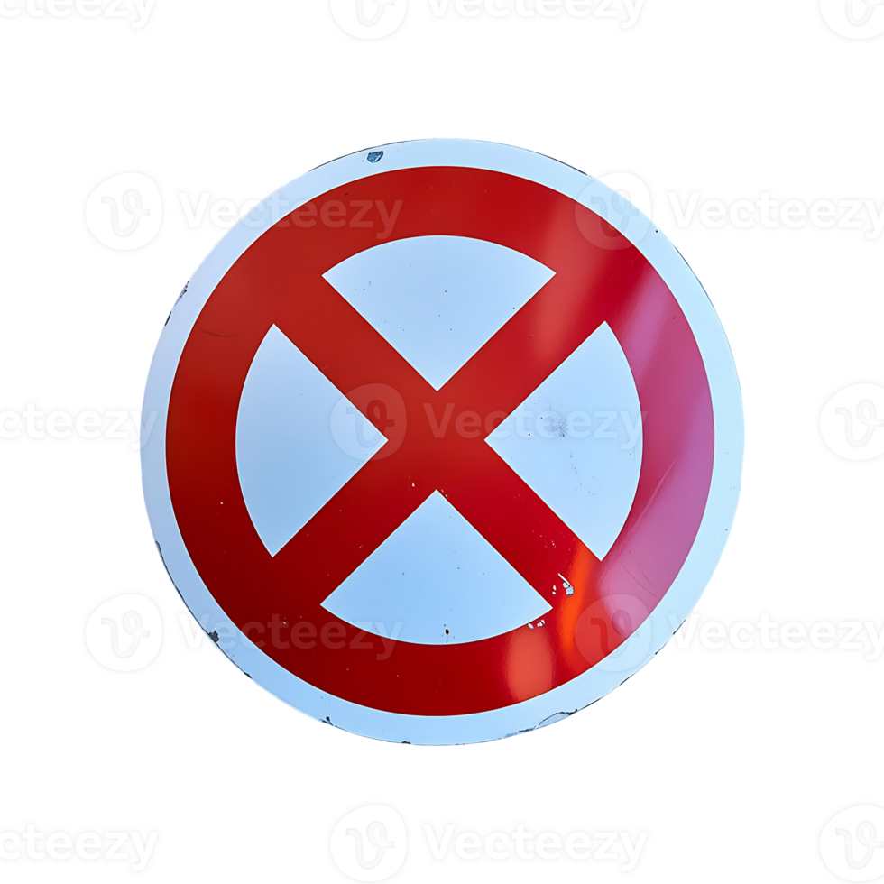 Cross Mark Icon No Symbol isolated on transparent background png