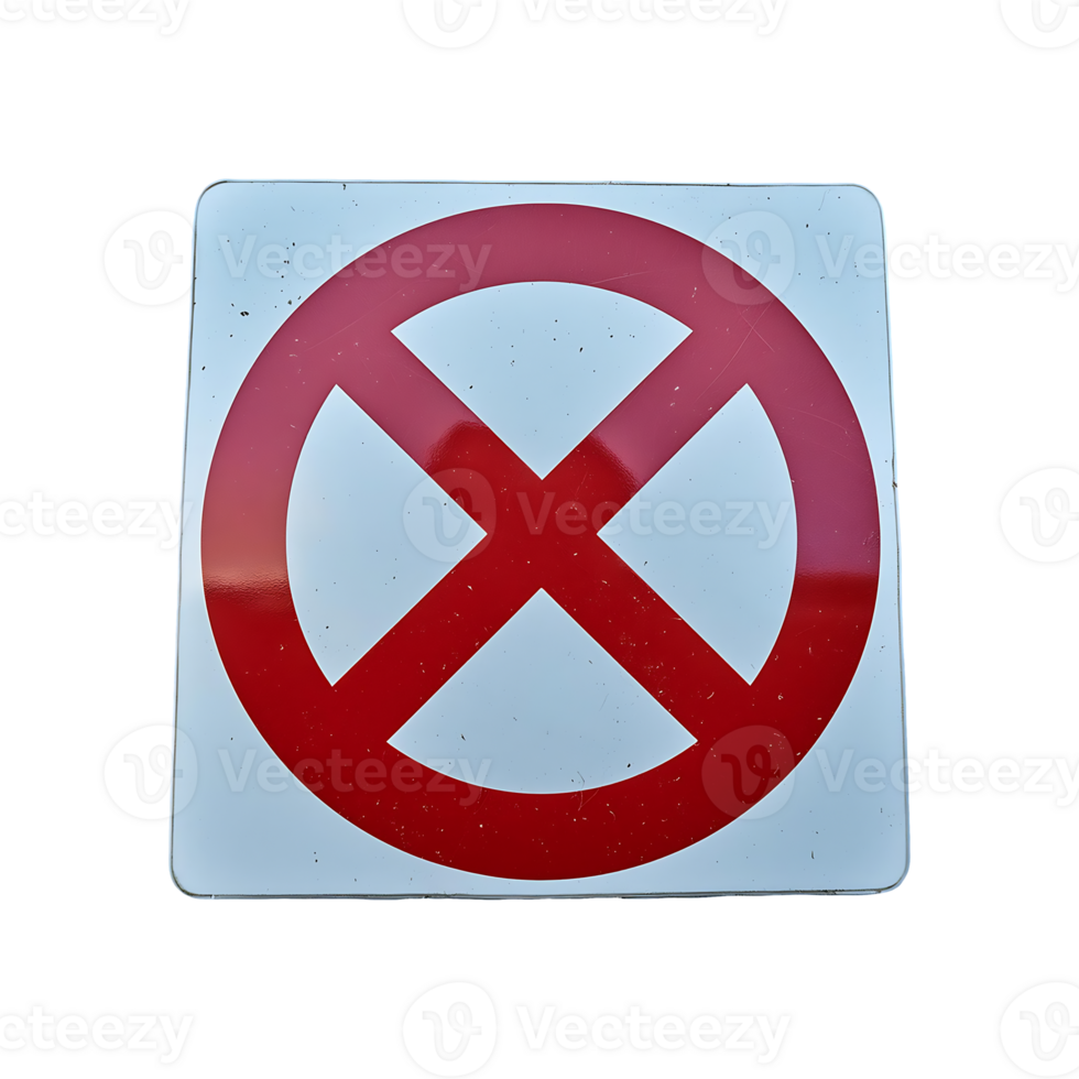 Cross Mark Icon No Symbol isolated on transparent background png