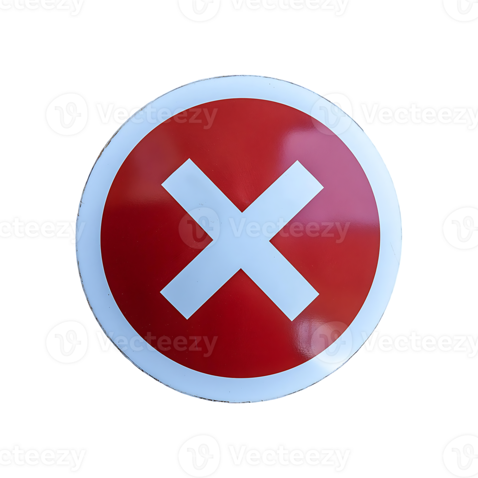 Cross Mark No Icon Symbol isolated on transparent background png