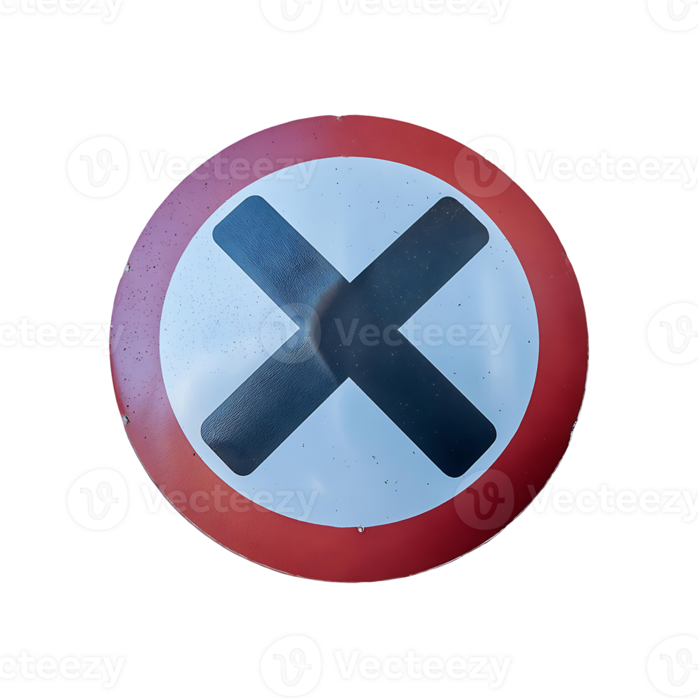 Cross Mark Icon No Symbol isolated on transparent background png