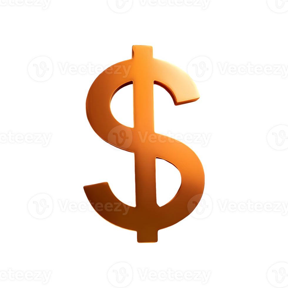 Dollar Currency Icon Symbol isolated on transparent background png