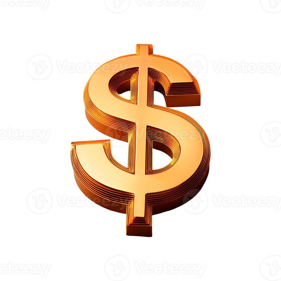Dollar Currency Icon Symbol isolated on transparent background png