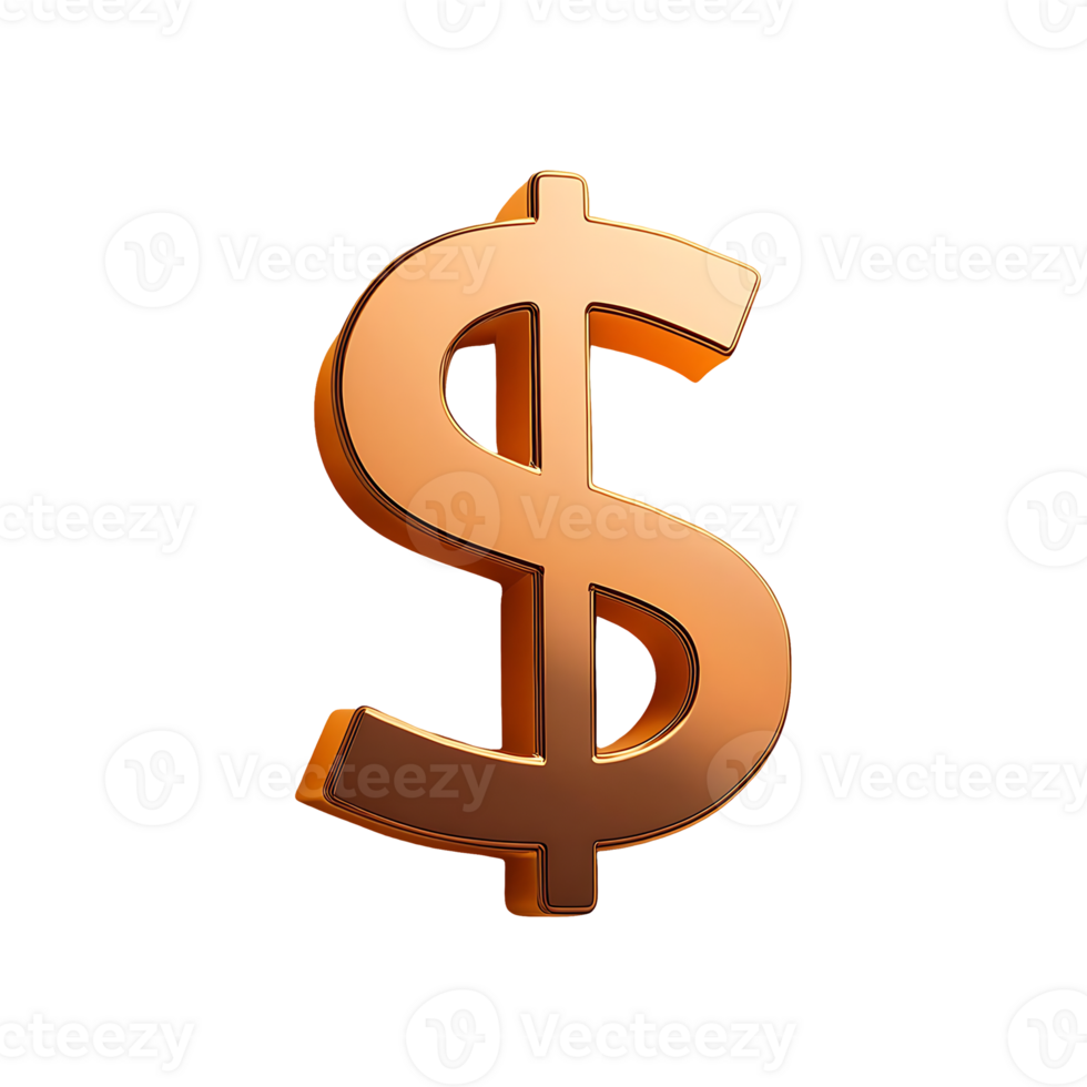 Dollar Currency Icon Symbol isolated on transparent background png