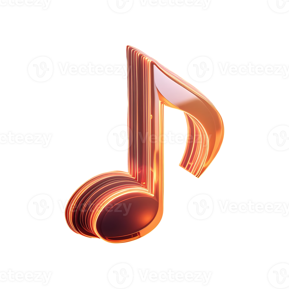 Eighth Note Beamed Symbol isolated on transparent background png