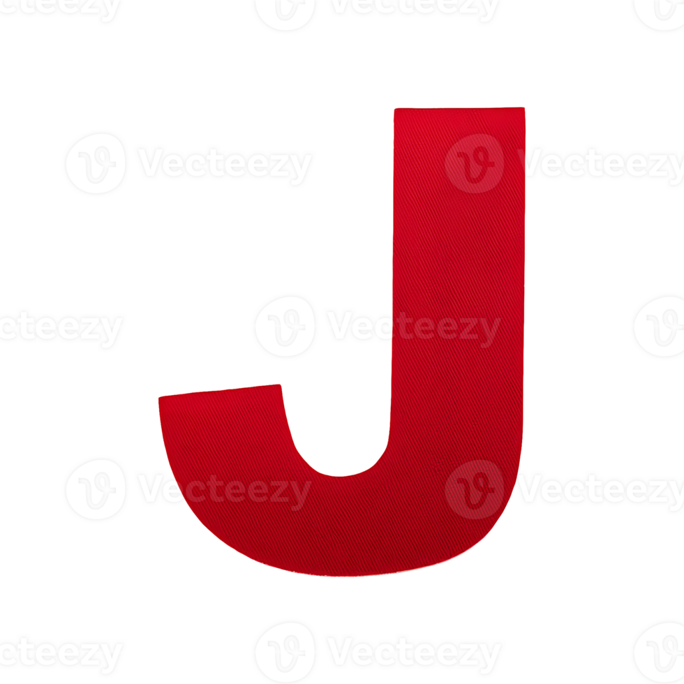 English Letter J Symbol isolated on transparent background png