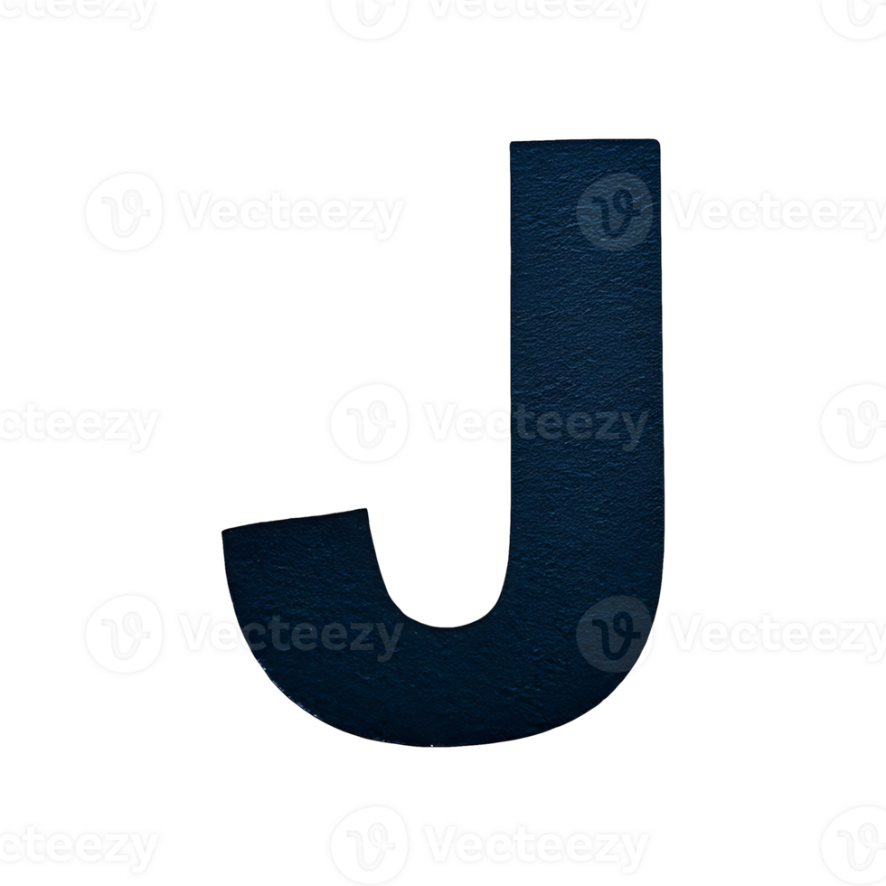 English Letter J Symbol isolated on transparent background png