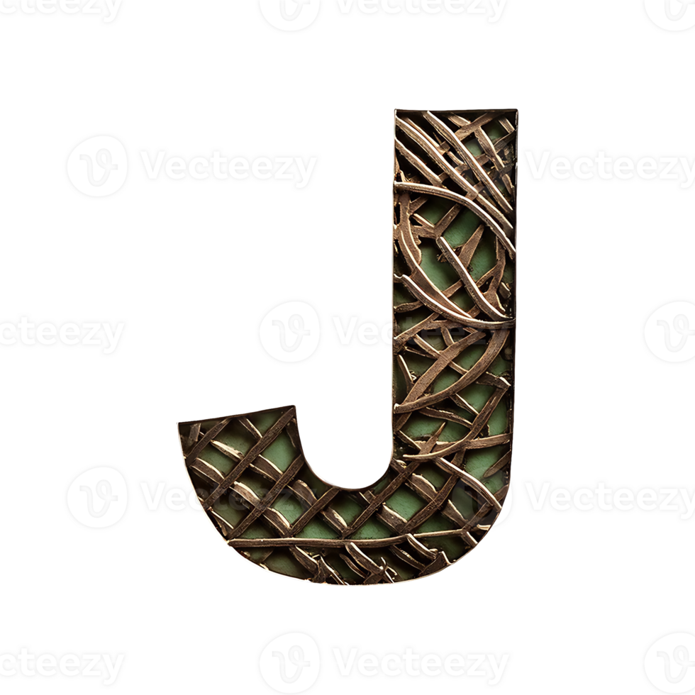 English Letter J Symbol isolated on transparent background png