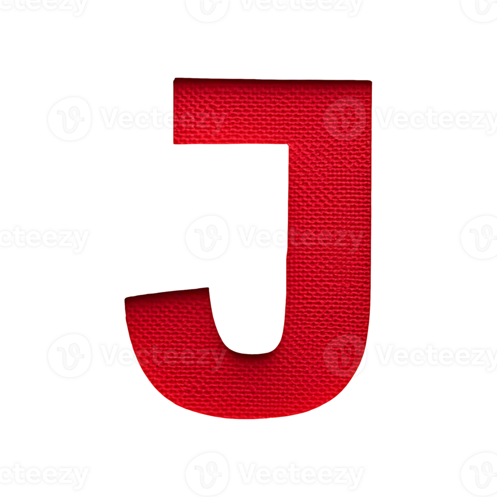 English Letter J Symbol isolated on transparent background png