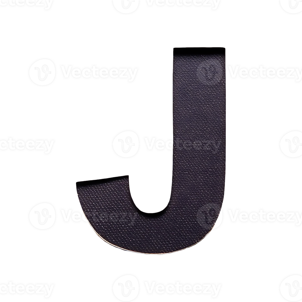 English Letter J Symbol isolated on transparent background png