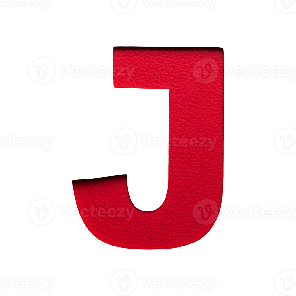 English Letter J Symbol isolated on transparent background png