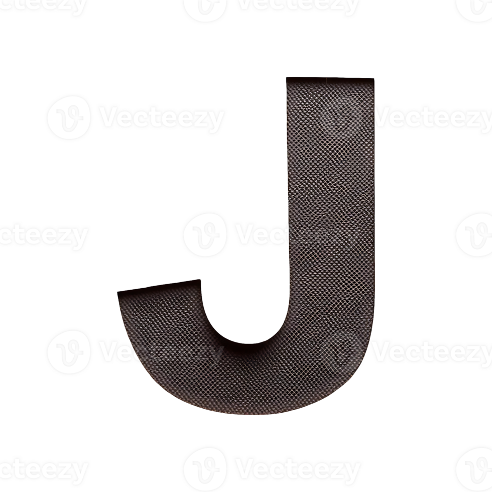 English Letter J Symbol isolated on transparent background png