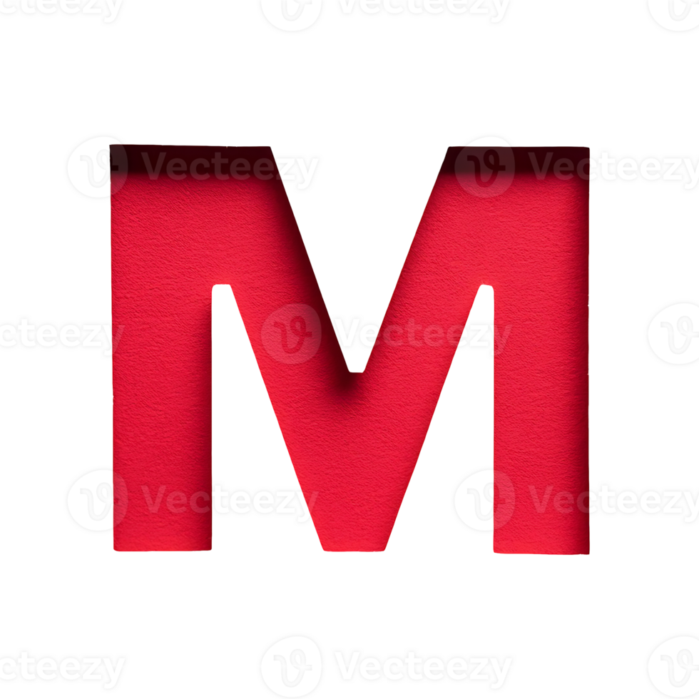 English Letter M Symbol isolated on transparent background png