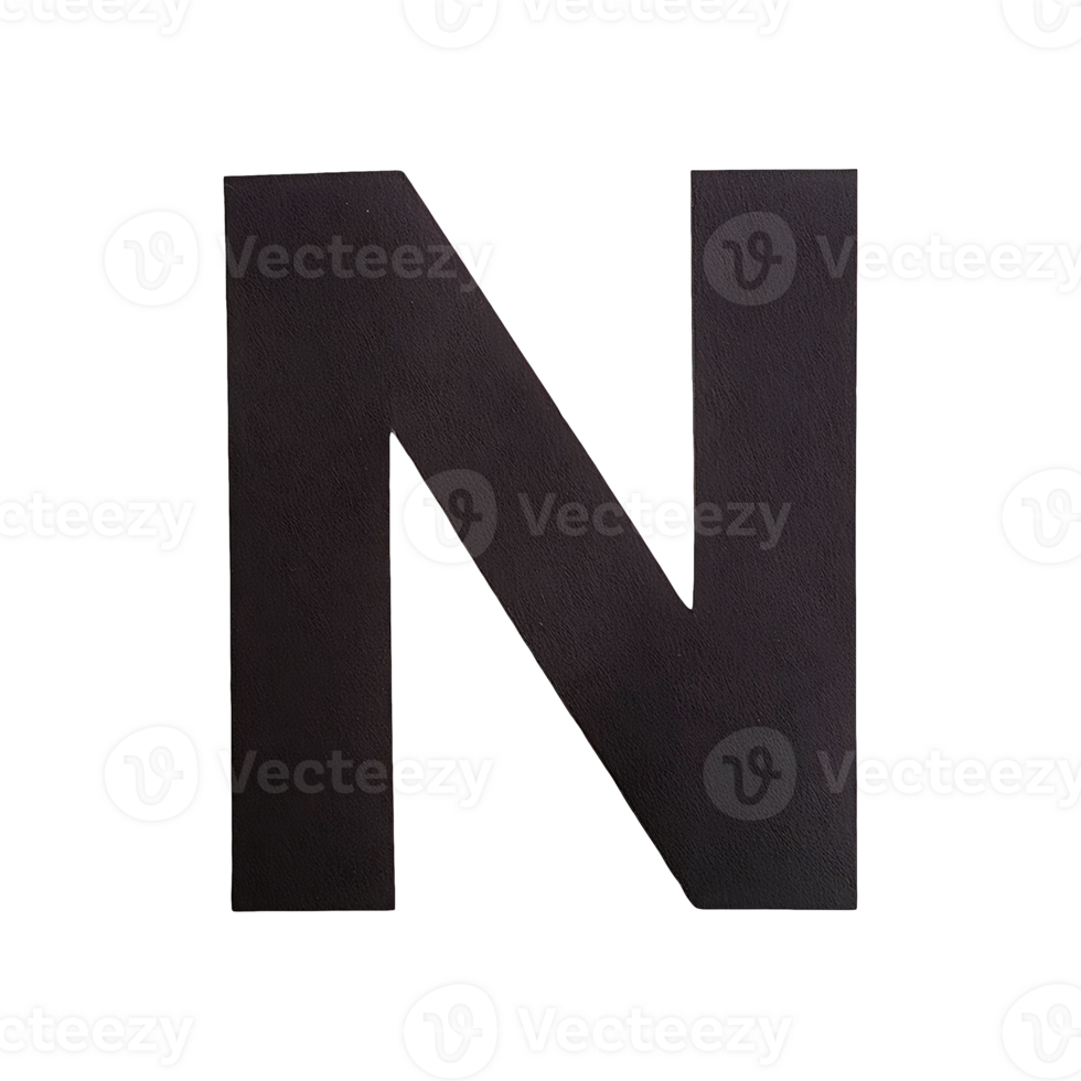 English Letter N Symbol isolated on transparent background png