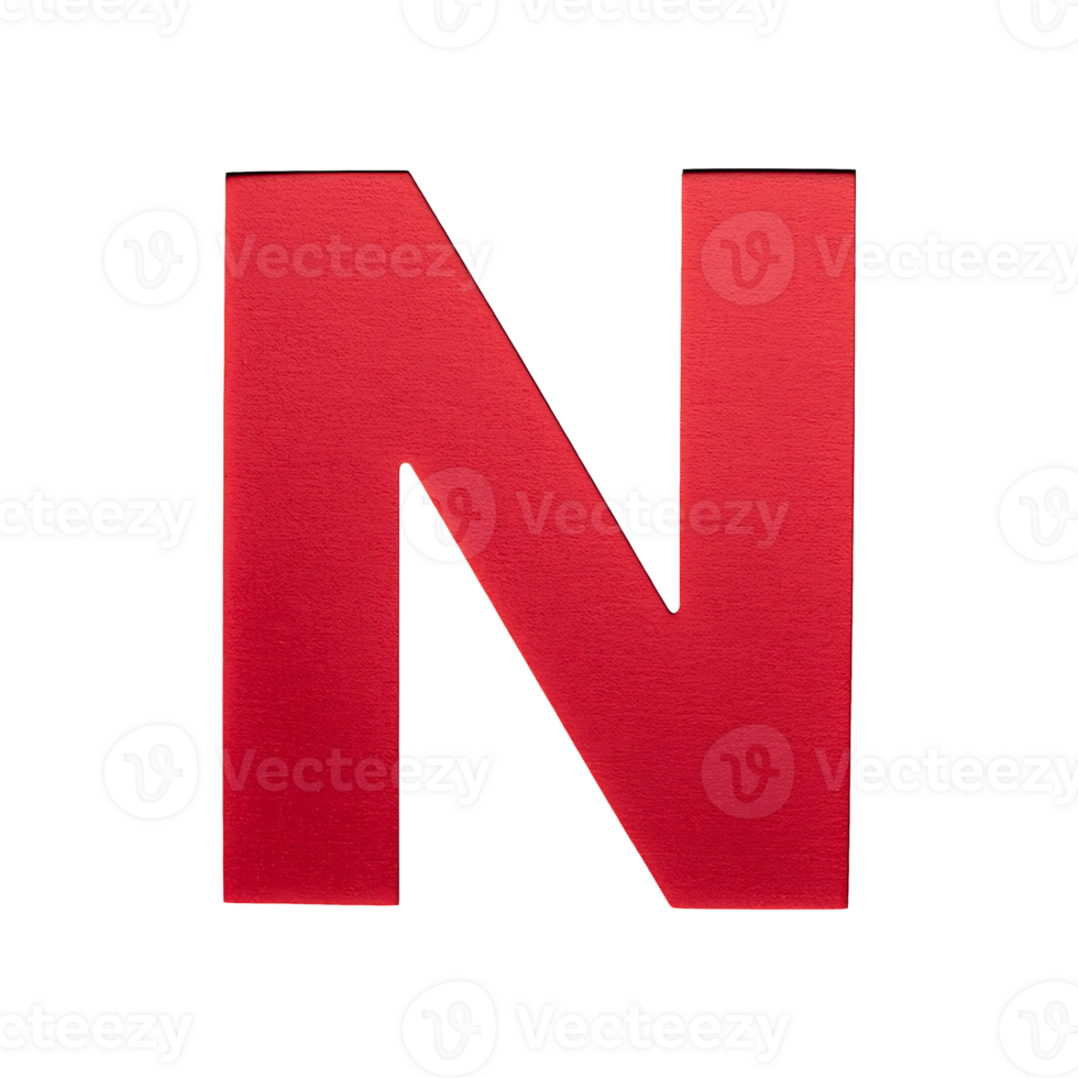 English Letter N Symbol isolated on transparent background png