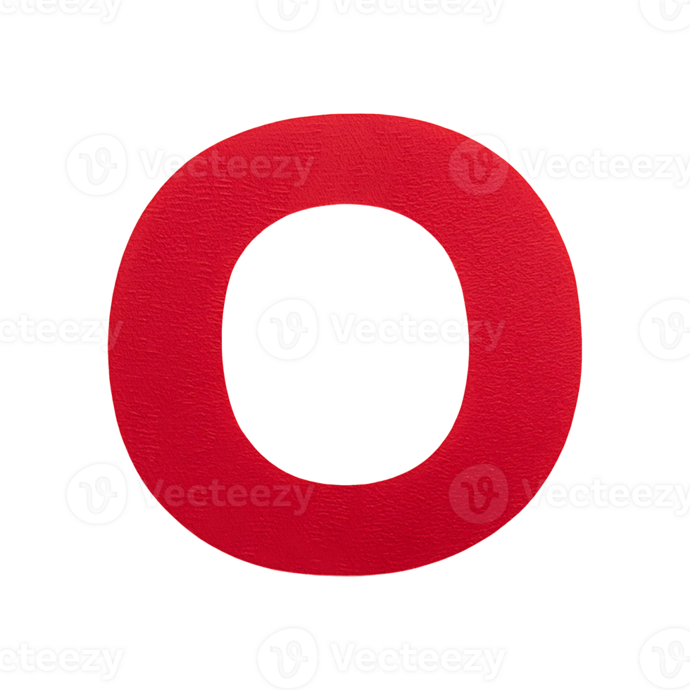 English Letter O Symbol isolated on transparent background png