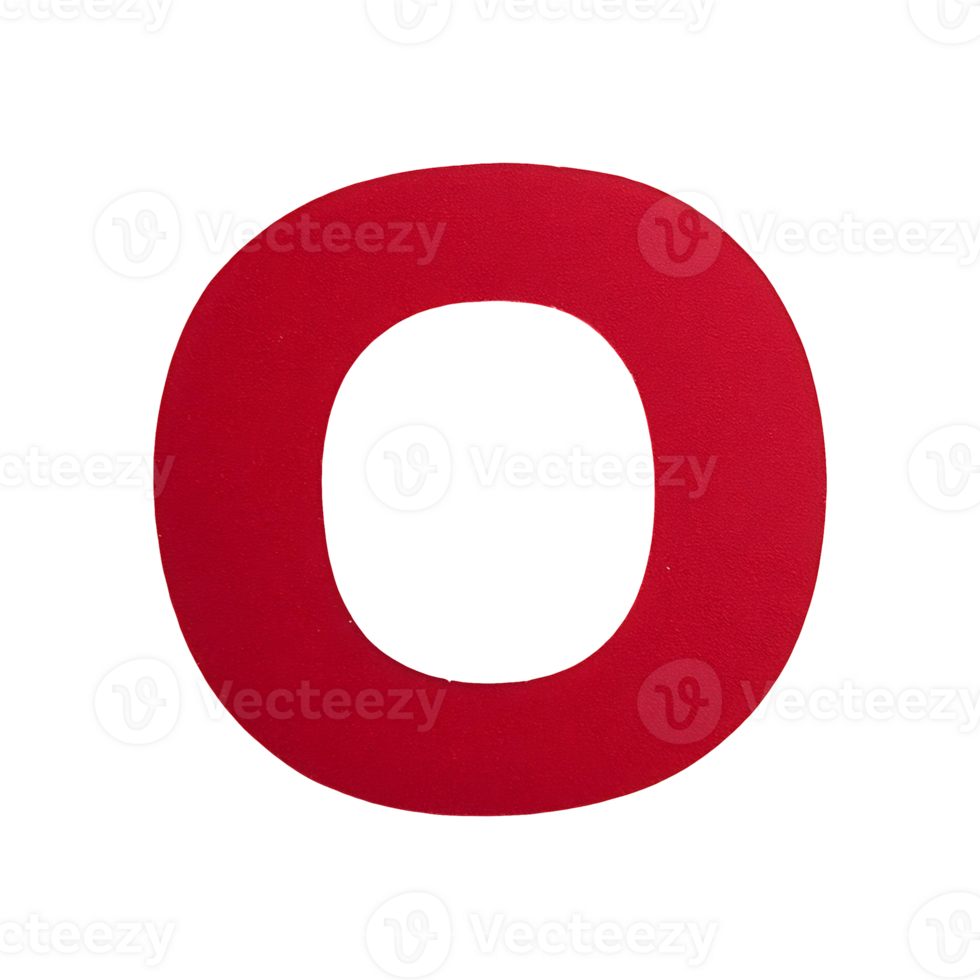 English Letter O Symbol isolated on transparent background png