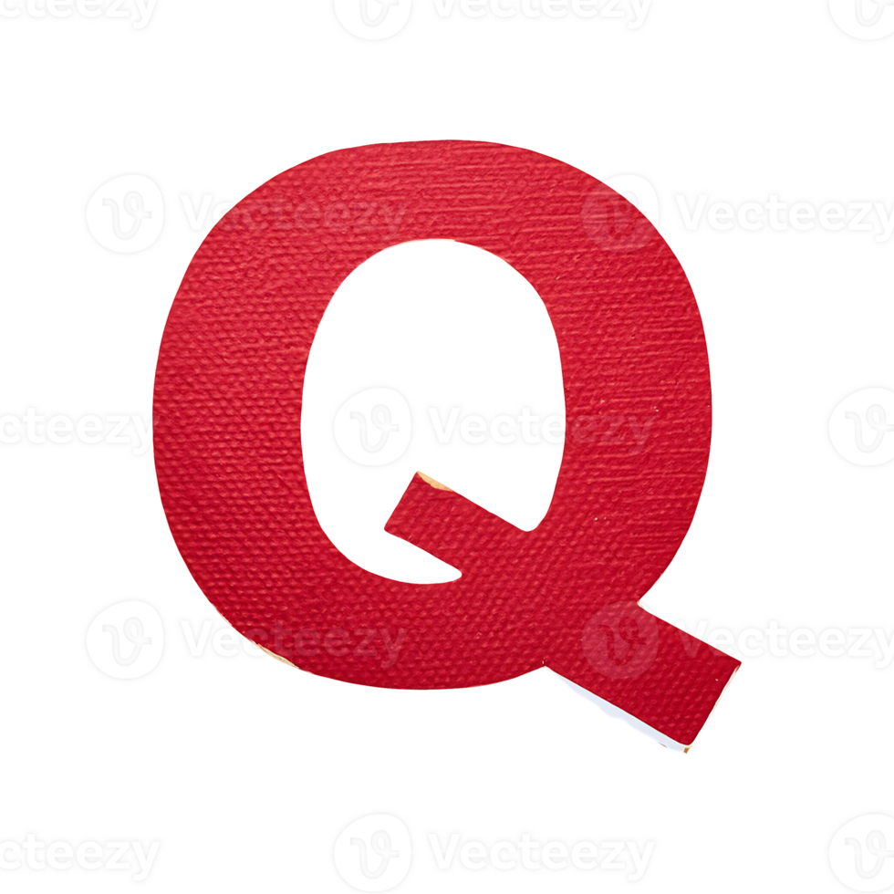 English Letter Q Symbol isolated on transparent background png