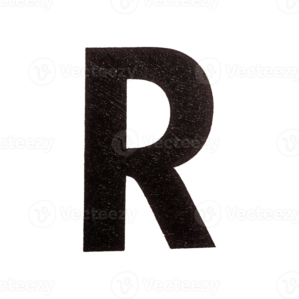 English Letter R Symbol isolated on transparent background png
