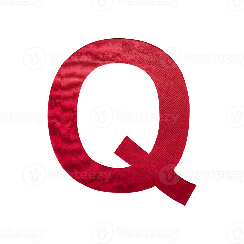 English Letter Q Symbol isolated on transparent background png