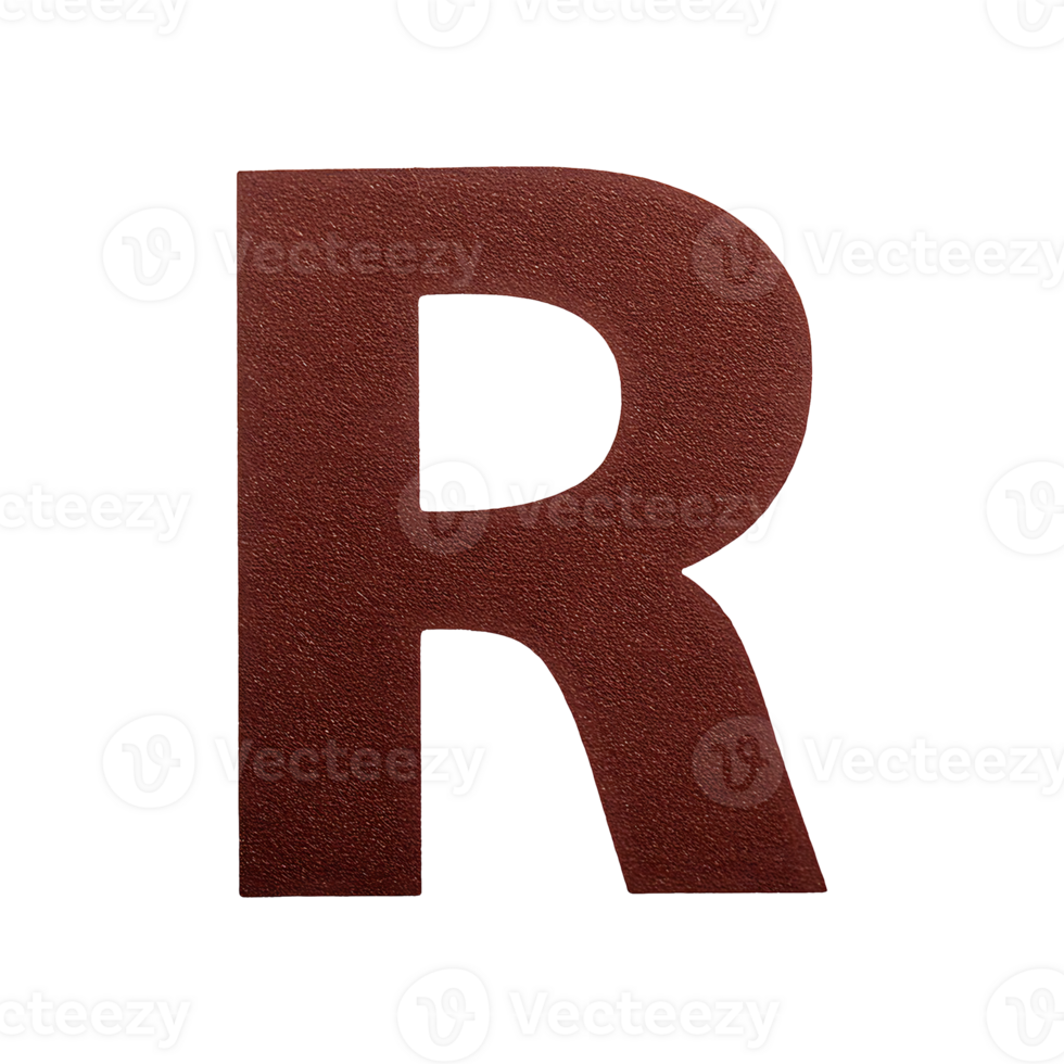 English Letter R Symbol isolated on transparent background png