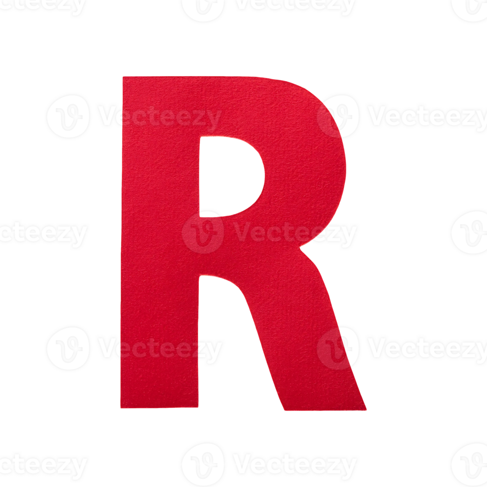 English Letter R Symbol isolated on transparent background png