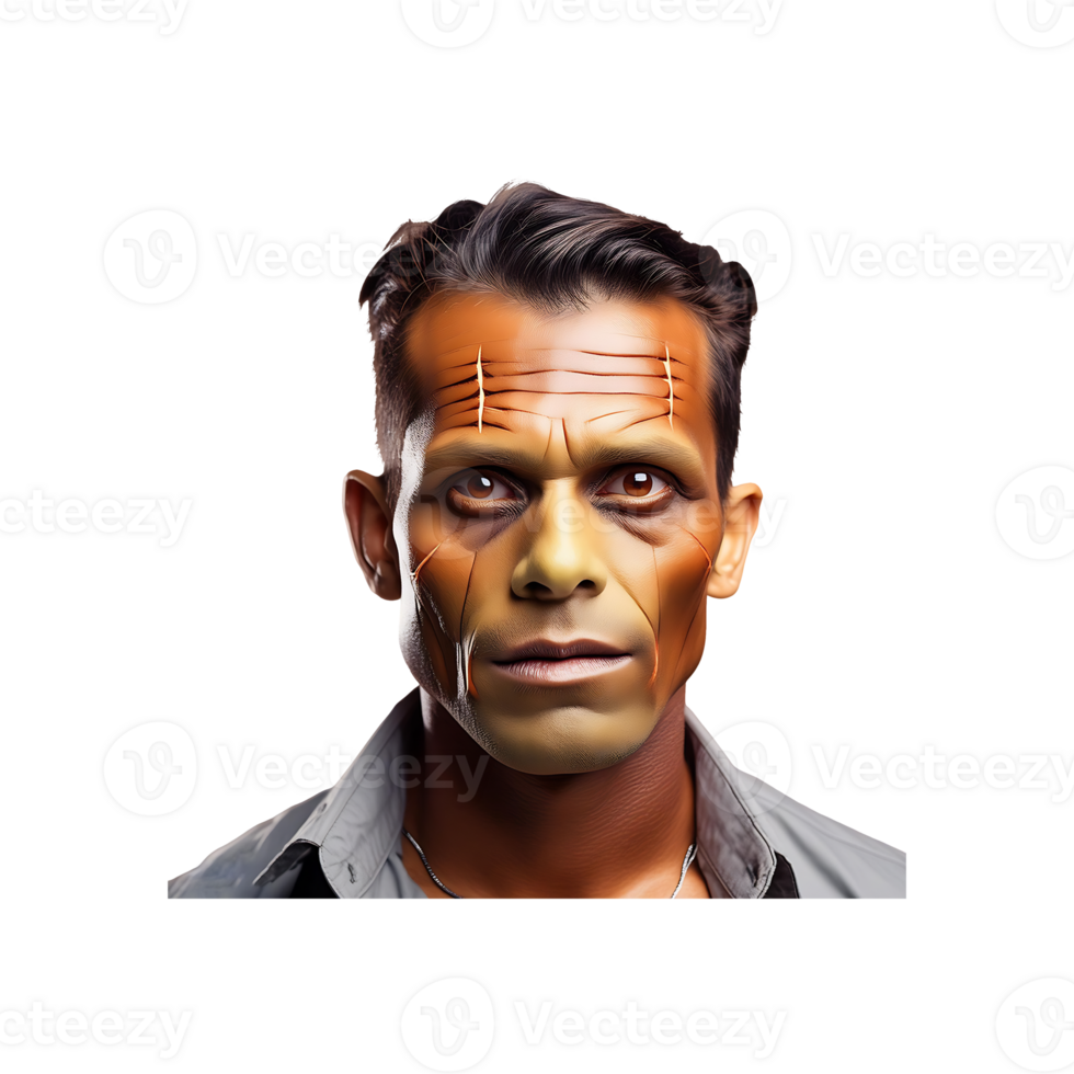 Frankenstein Monster Halloween Icon Symbol isolated on transparent background png