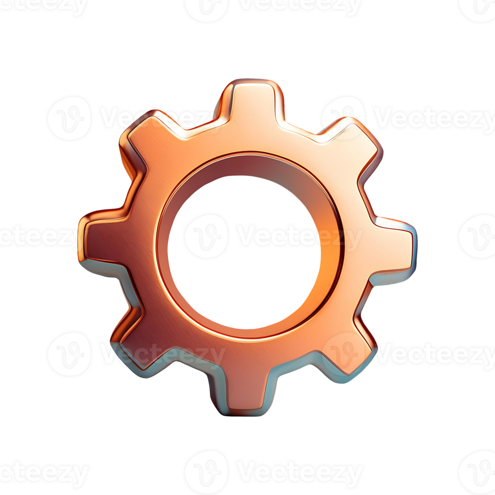 Gear Setting Icon Symbol isolated on transparent background png