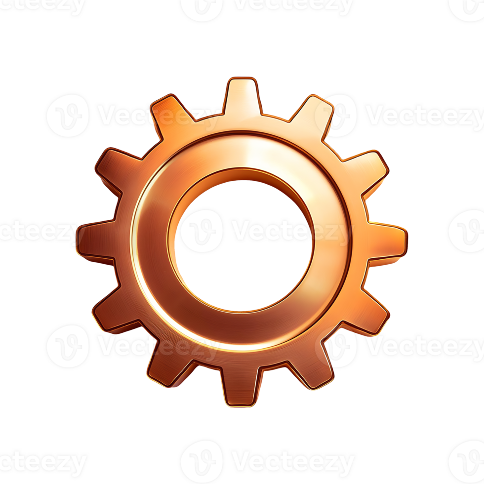 Gear Setting Icon Symbol isolated on transparent background png