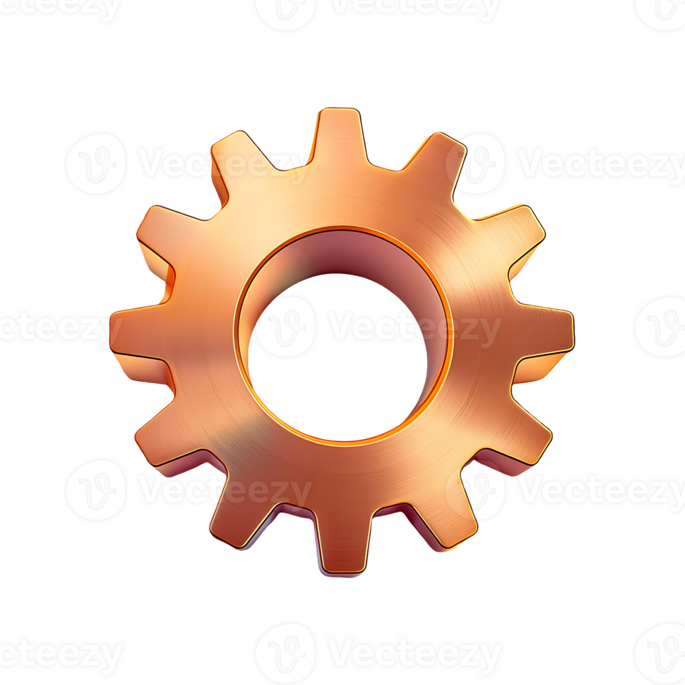 Gear Setting Icon Symbol isolated on transparent background png