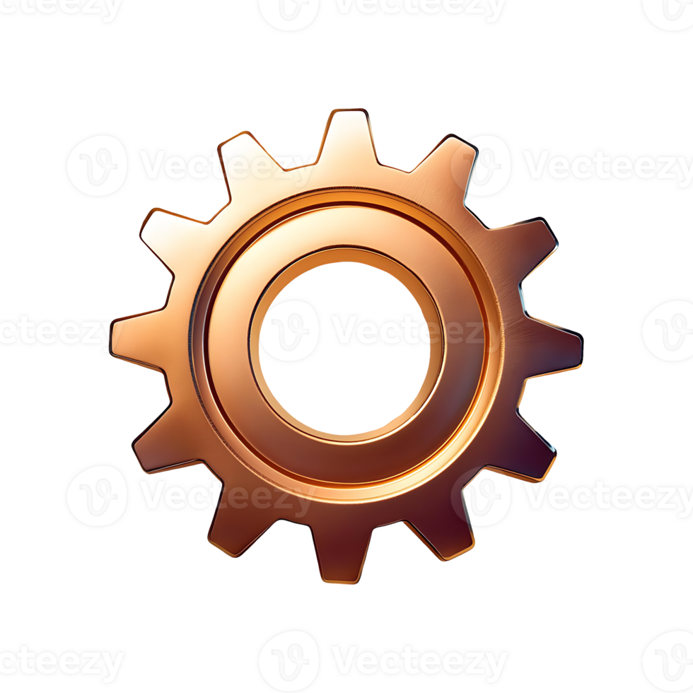 Gear Setting Icon Symbol isolated on transparent background png