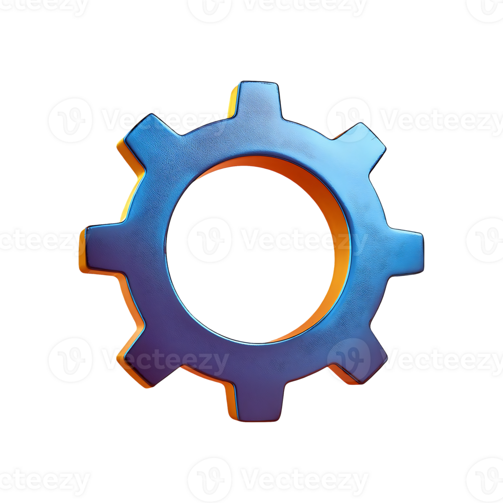 Gear Setting Icon Symbol isolated on transparent background png