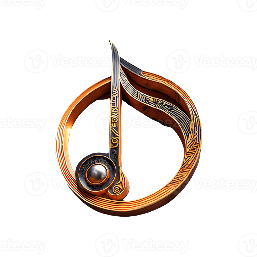 Netural Note Symbol isolated on transparent background png