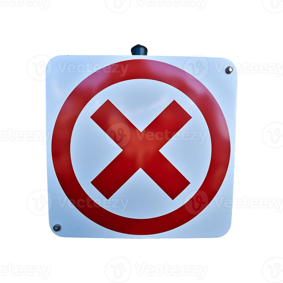 No Cross Mark Icon Symbol isolated on transparent background png