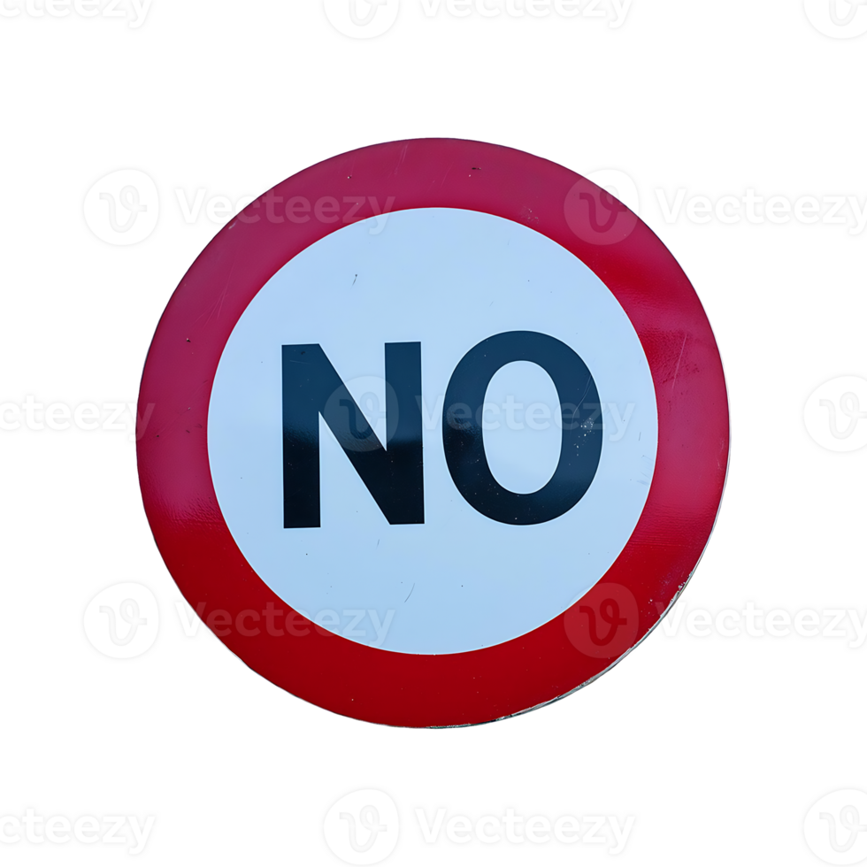 No Icon Symbol isolated on transparent background png