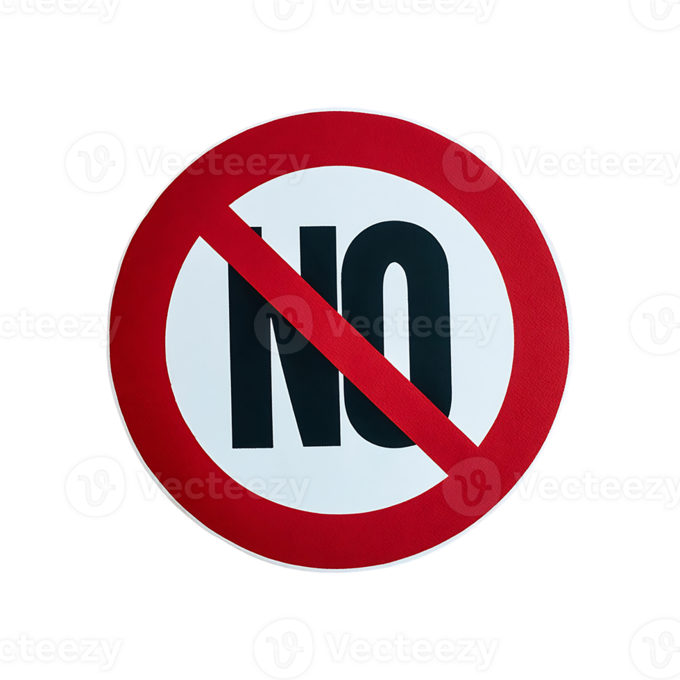 No Icon Symbol isolated on transparent background png