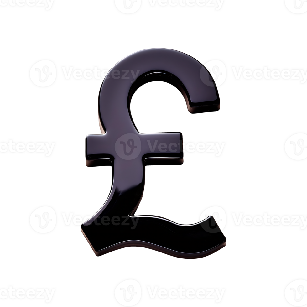 Pounds Symbols Black Script Symbol isolated on transparent background png