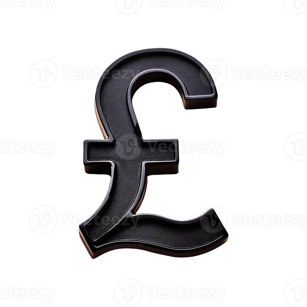 Pounds Symbols Black Script Symbol isolated on transparent background png