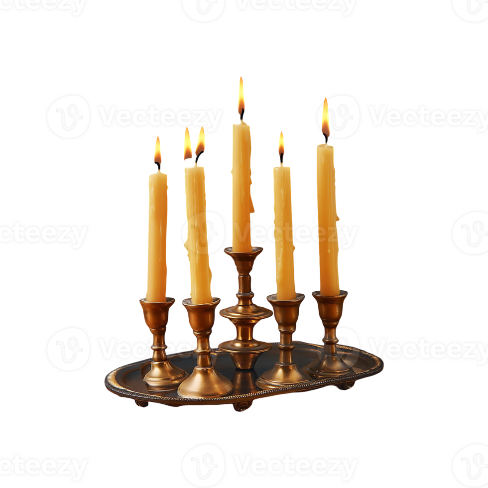 Halloween Horror Festival Candles Stand Icon Symbol isolated on transparent background png