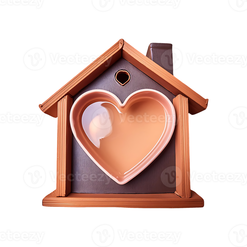 Heart Home Web Icon Symbol isolated on transparent background png